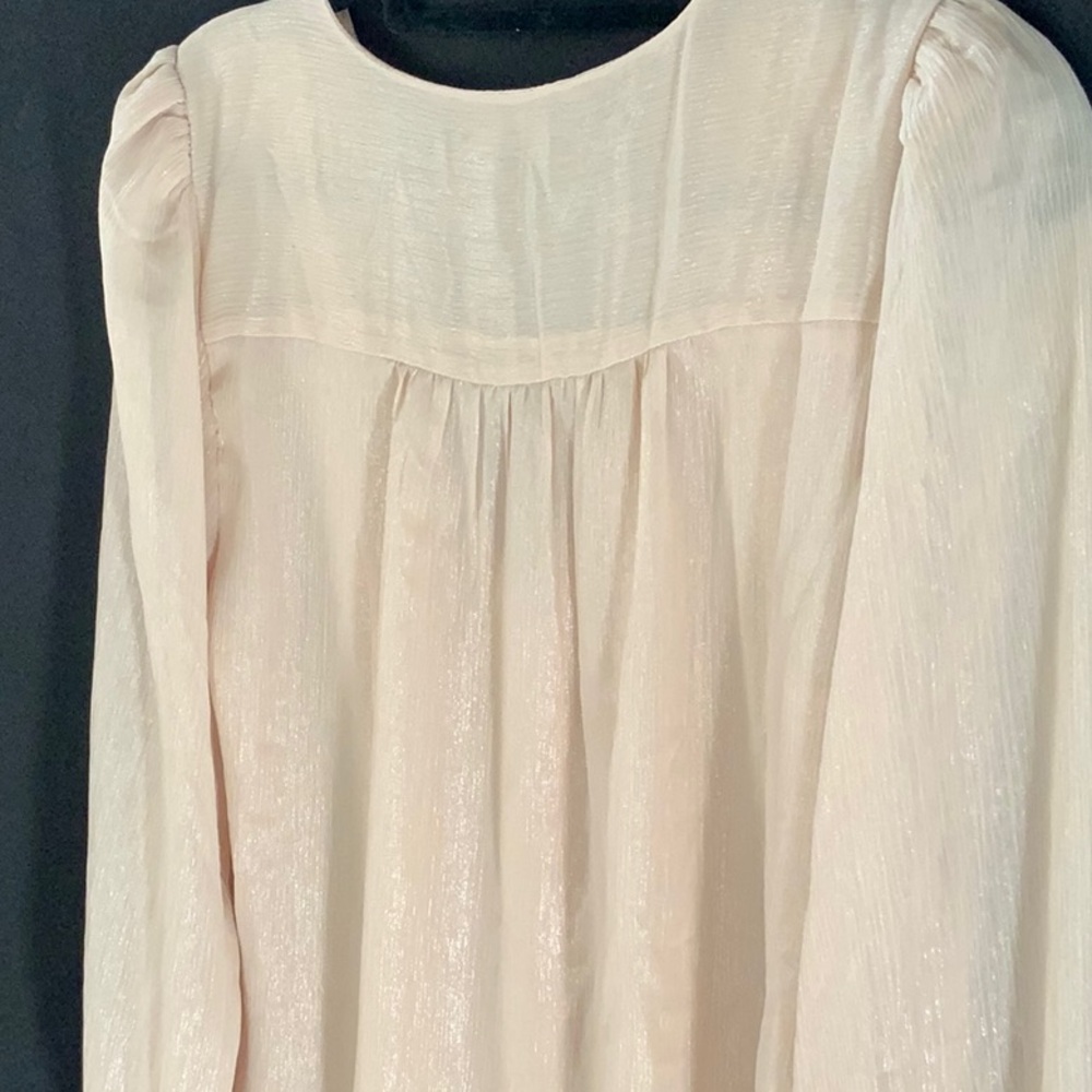 1. State Ivory Button-Front Blouse - Picture 6 of 8
